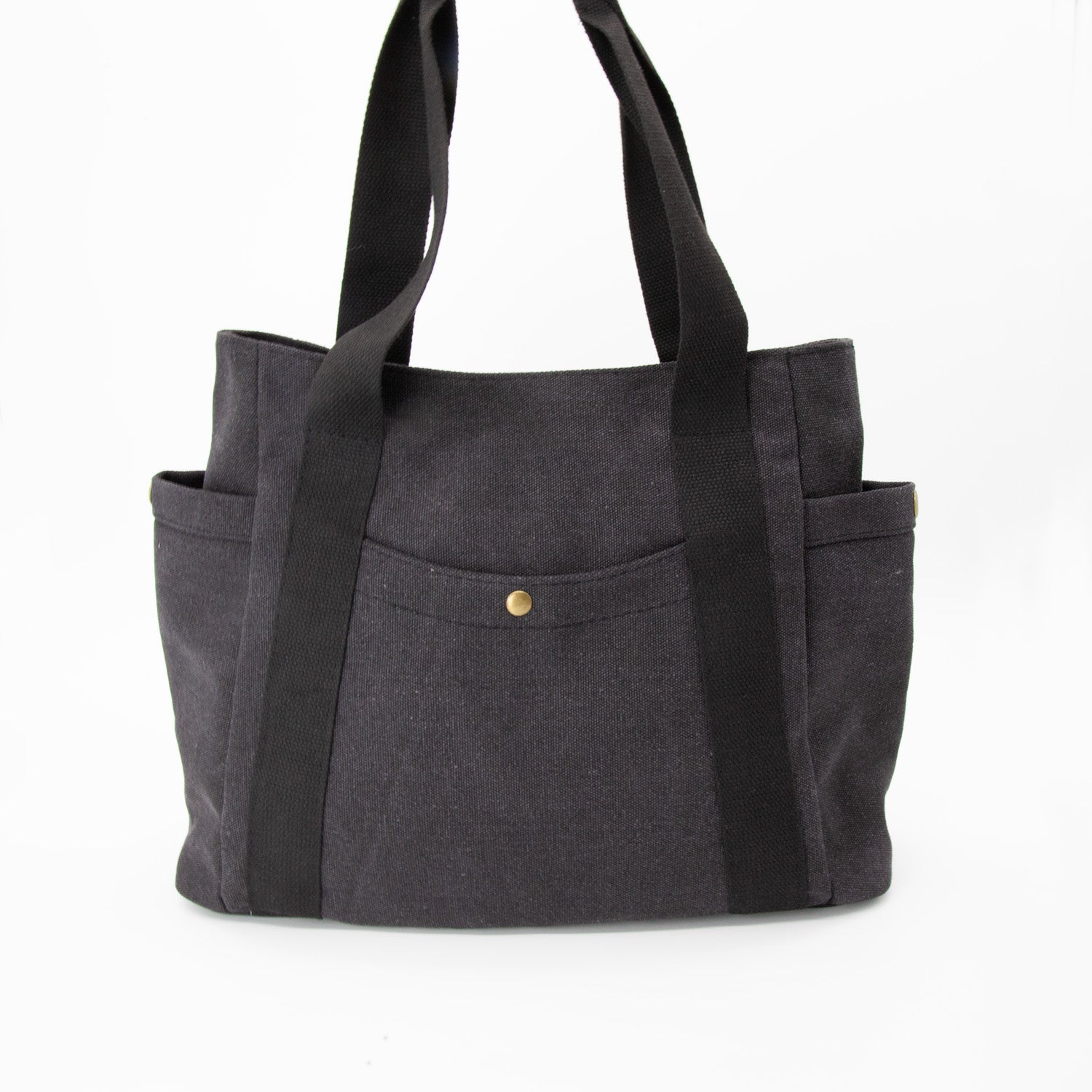 Large Canvas Tote Bag With Pockets & Zipper in Black – Harlow & Lloyd Large Canvas Tote Bag With Pockets & Zipper in Black – Harlow & Lloyd