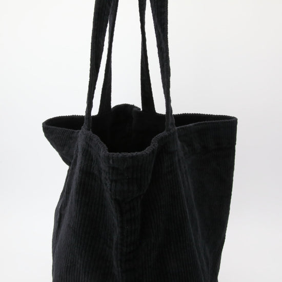 Black Corduroy Tote Bag
