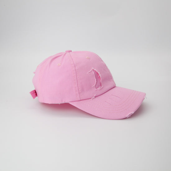 Arden Distressed Pink Cap
