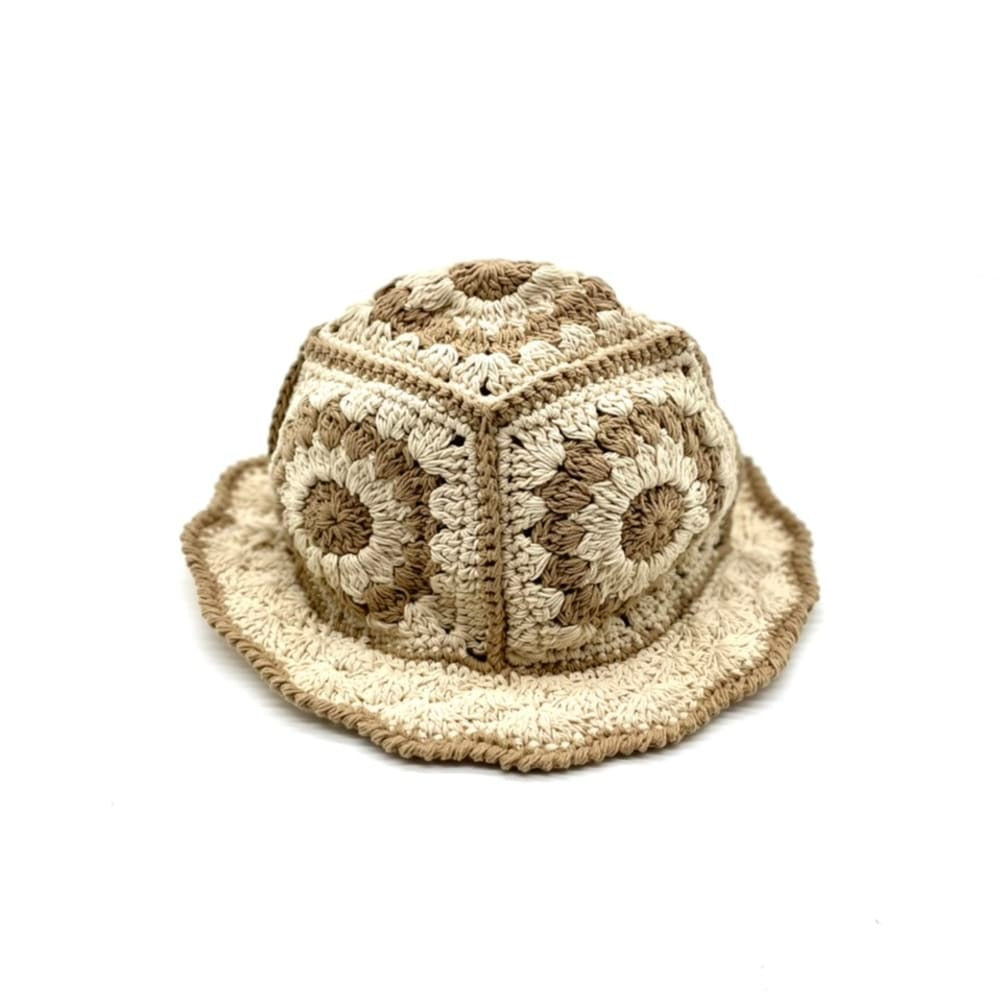 Coffee & Cream Crochet Bucket Hat