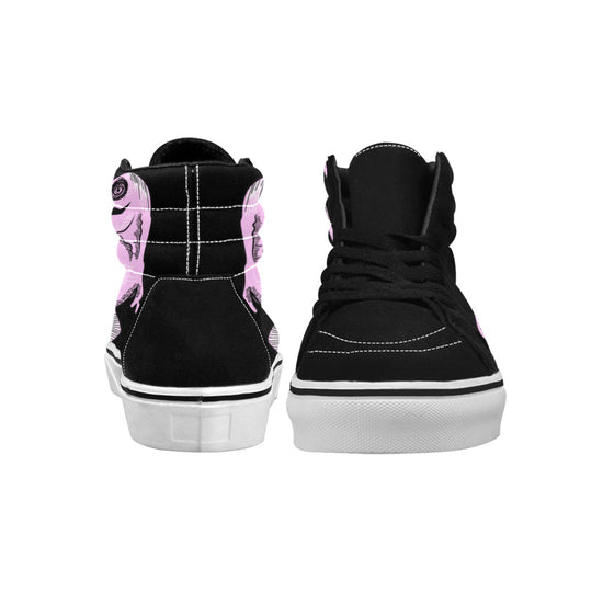 Pink Dino Men's High Top Shoes