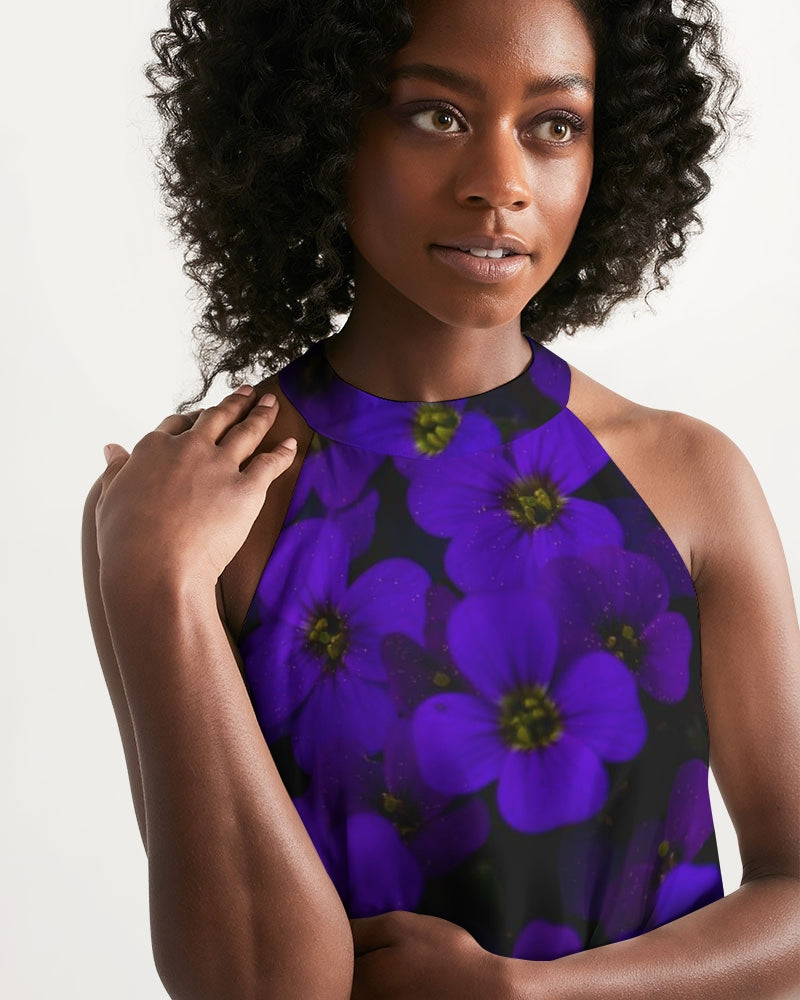 fitted lace wedding dress Odds Are In Your Favor Lavender Purple Floral Midi Dress – Shop the Mint main image 0