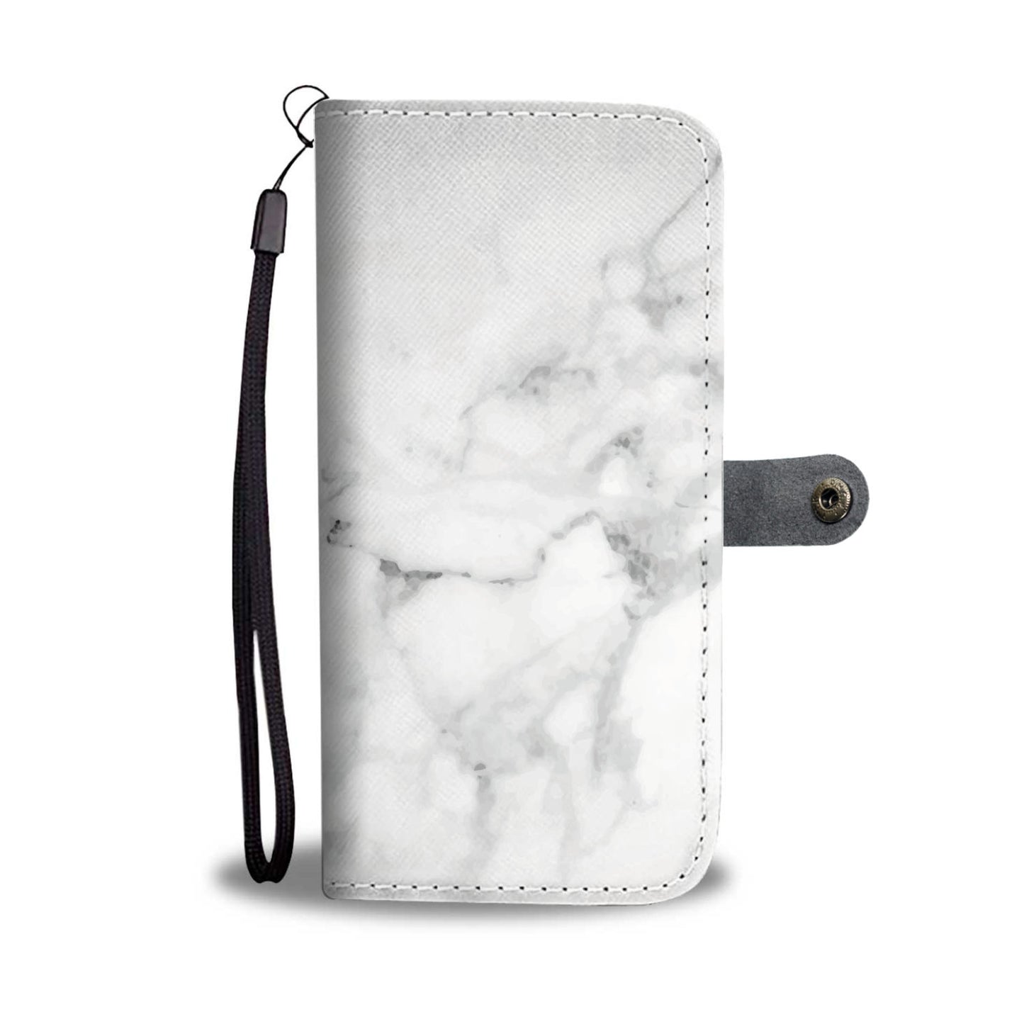 Personalized White Marble Phone Wallet Case