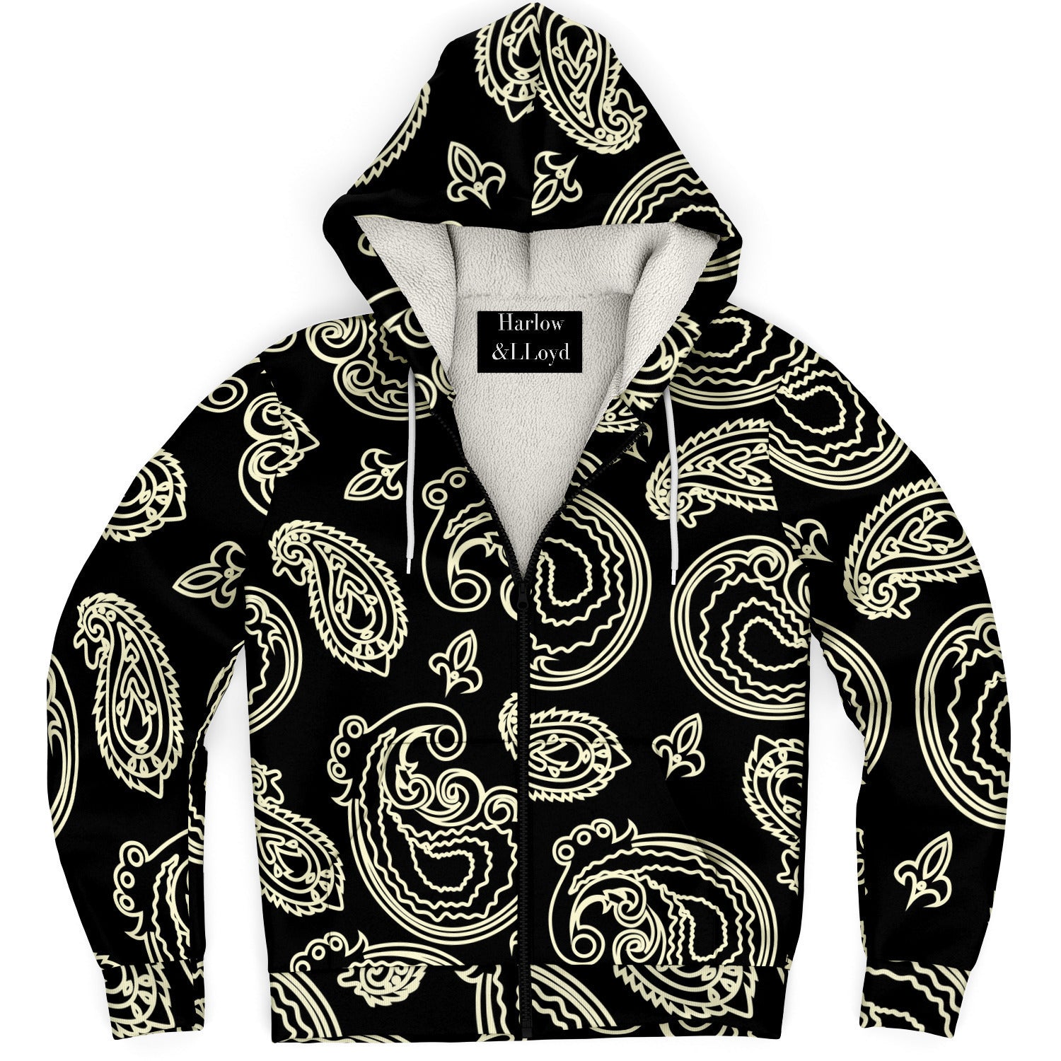 Black & Bone Paisley Fleece Zip Hoodie – Harlow & Lloyd