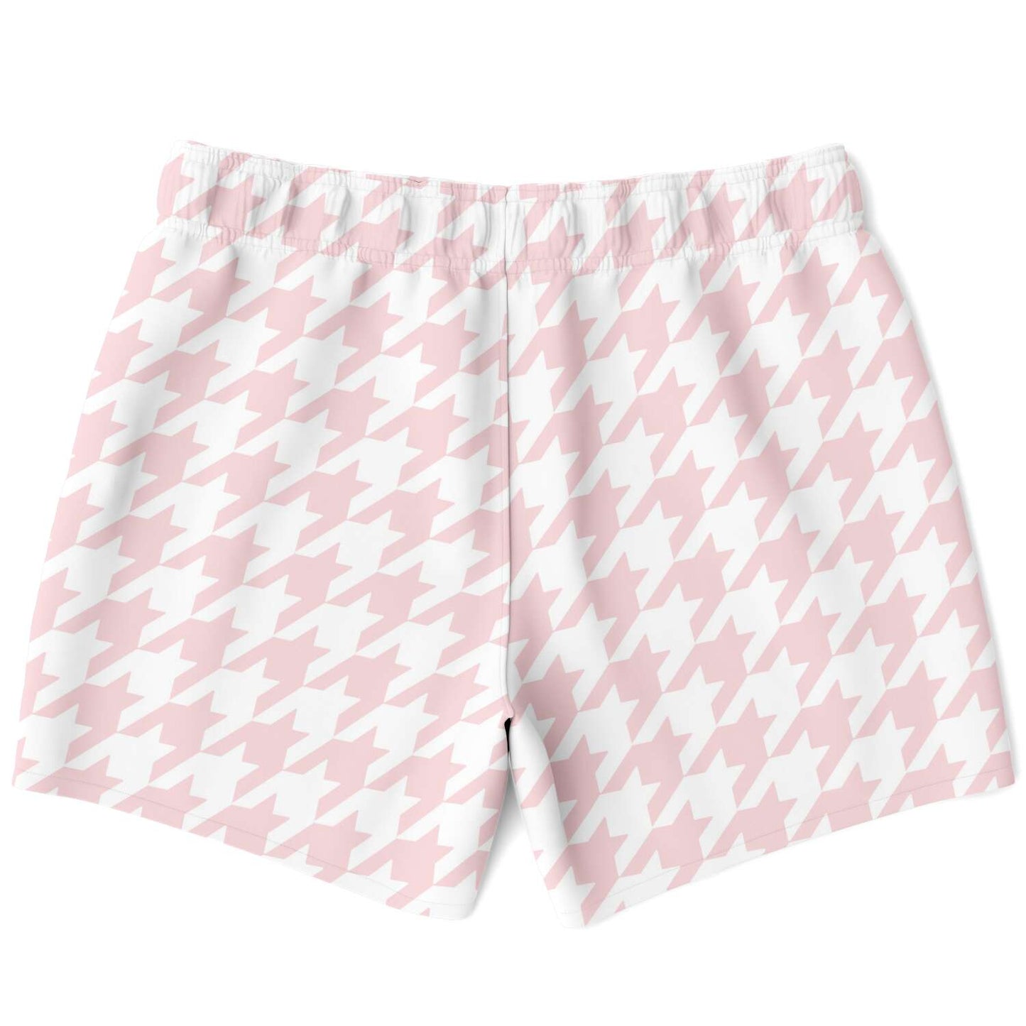 Pale Pink Houndstooth Swim Shorts
