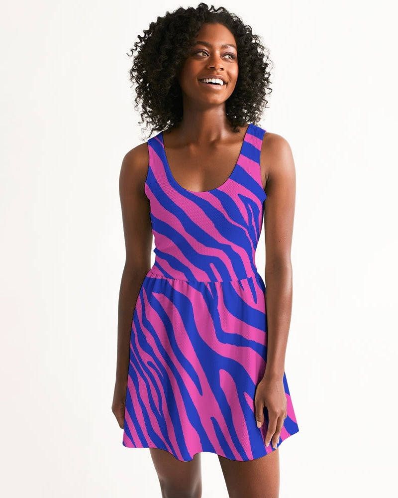 blue dress for baby girl Virginia Beach Backless Maxi Dress Blue Zebra main image 0