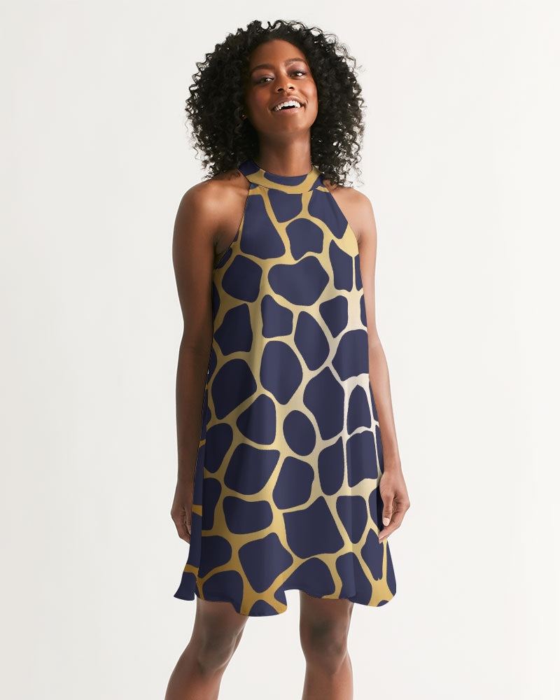 Regal Giraffe Women's Halter Dress – Harlow & Lloyd