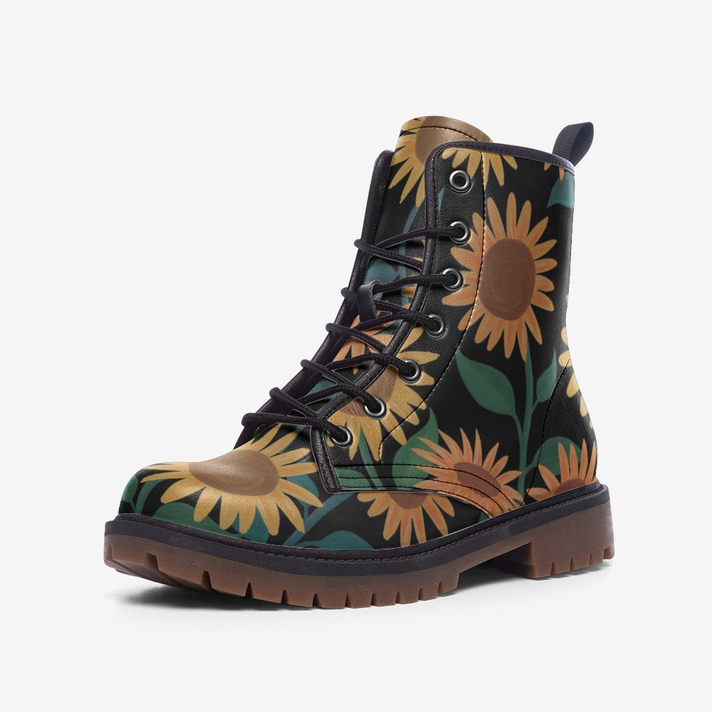 Sunflower Artiste Black Lace Up Boots - Sunflower Boots Wide  display picture 3
