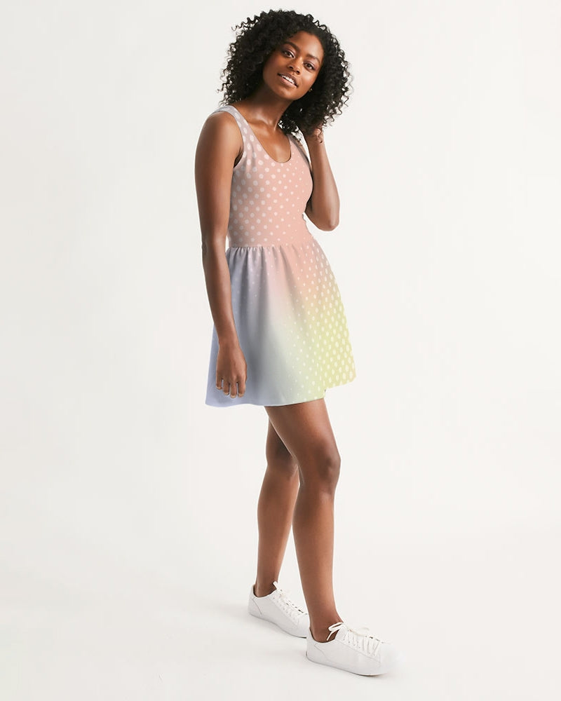 scoop neck skater dress Symmetrical Illusion Scoop Neck Skater Dress