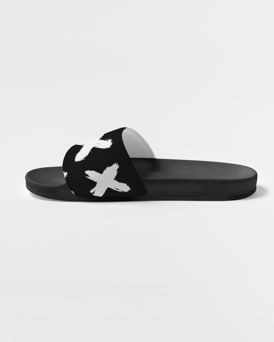 Black & White Love Men's Slide Sandals