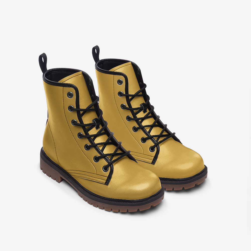 Mustard Lace Up Boots
