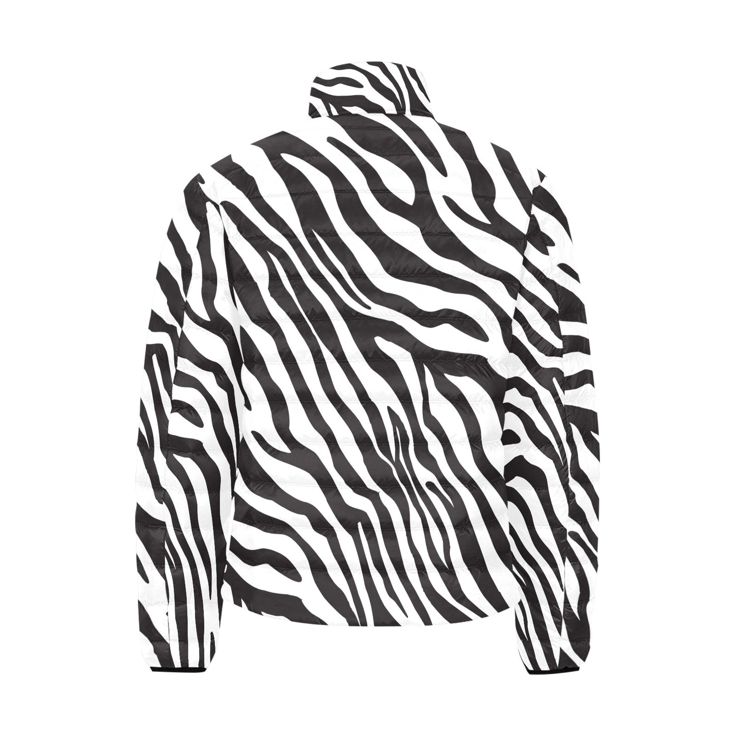 Zebra Print Mens Lightweight Puffer Jacket