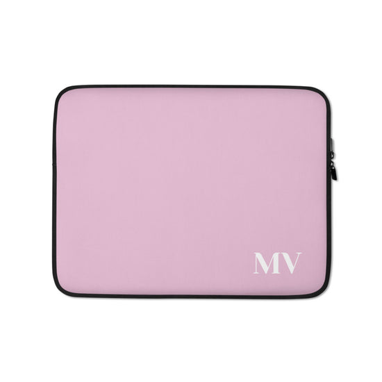 Personalized Laptop Sleeve - Soft Berry with Faux Fur Lining