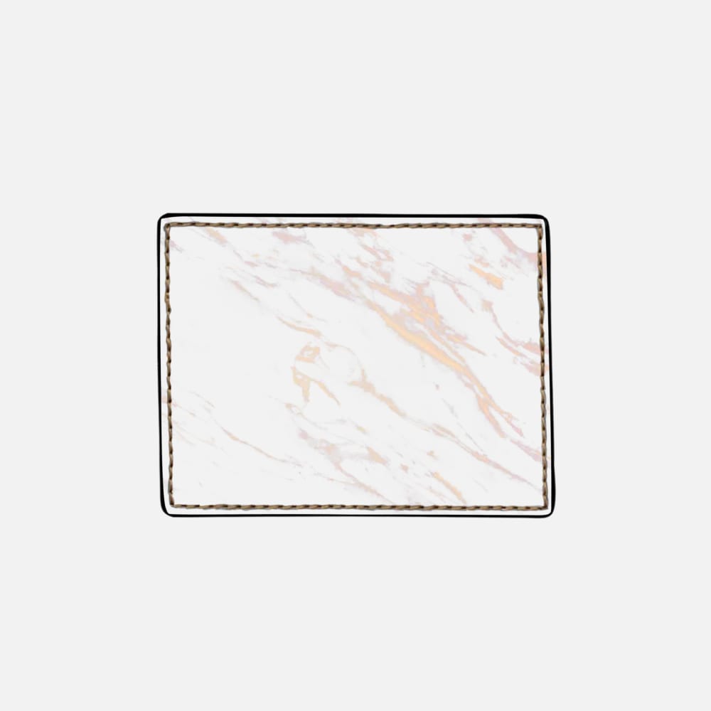 White Rose & Gold Marble Personalized Card Holder Wallet