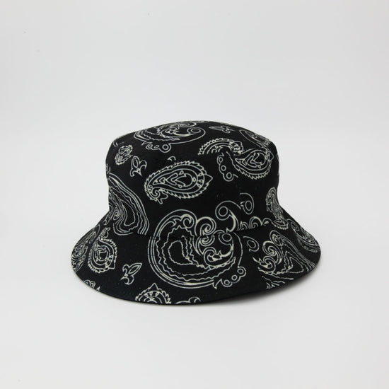 Load image into Gallery viewer, Black &amp;amp; Bone Paisley Bucket Hat
