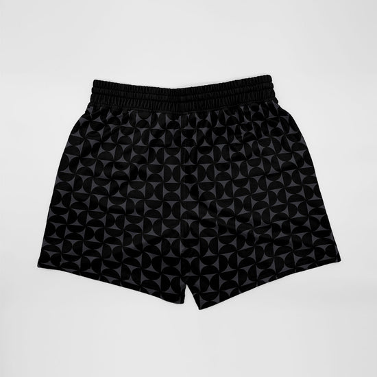 Black Contour Mid Length Shorts