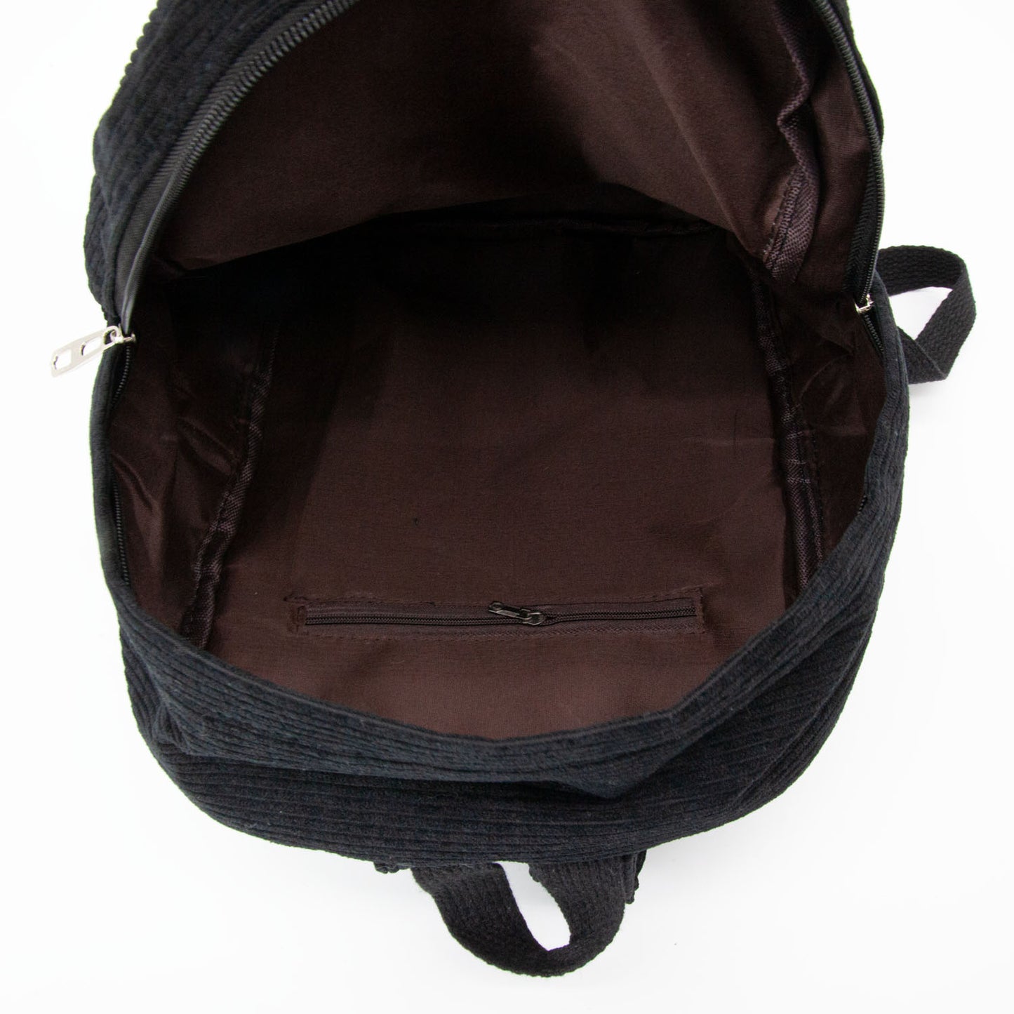 Black Corduroy Backpack