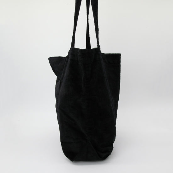 Black Corduroy Tote Bag