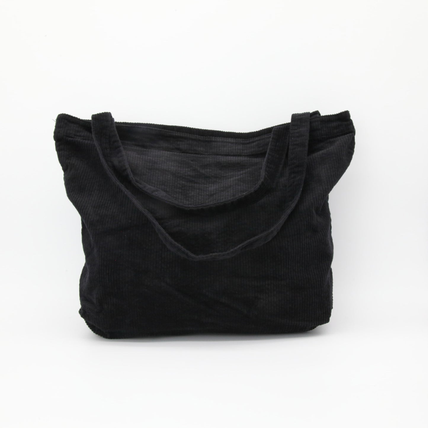 Black Corduroy Large Tote Bag