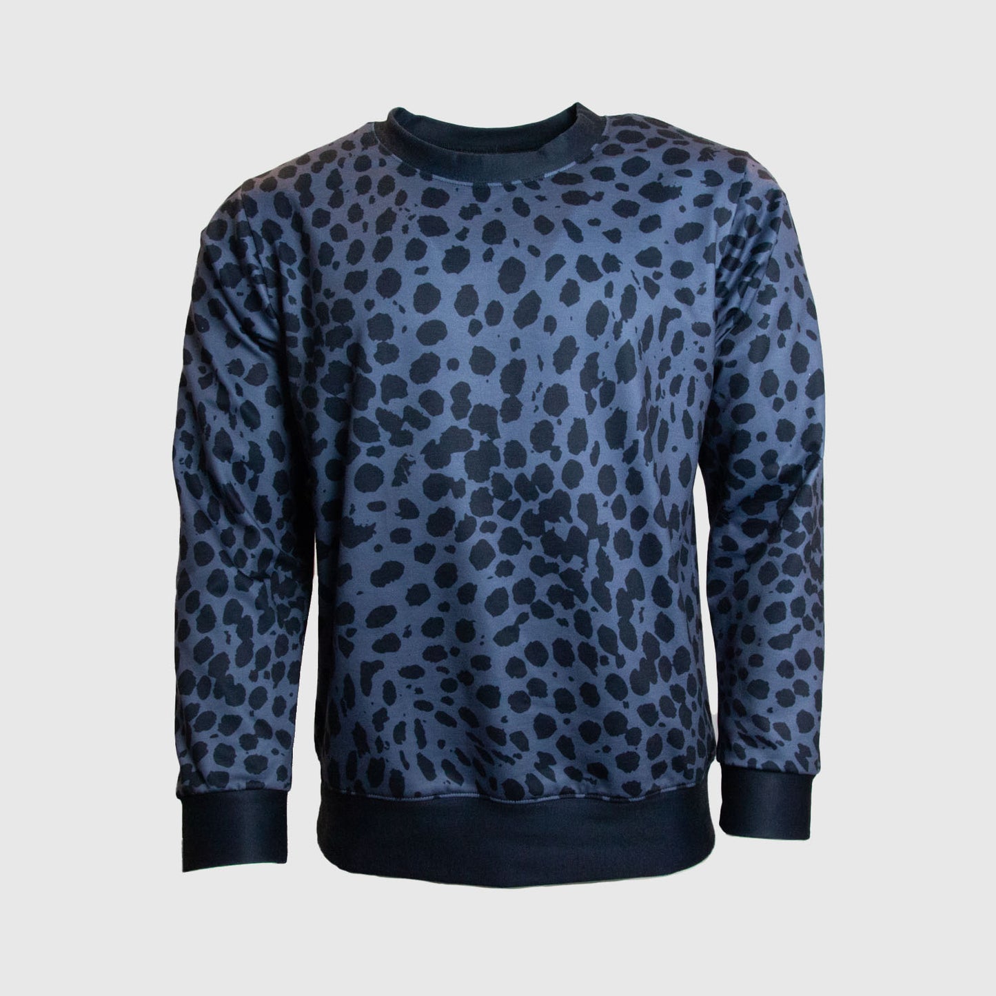 Cheetah Print Charcoal Fleece Sweatshirt