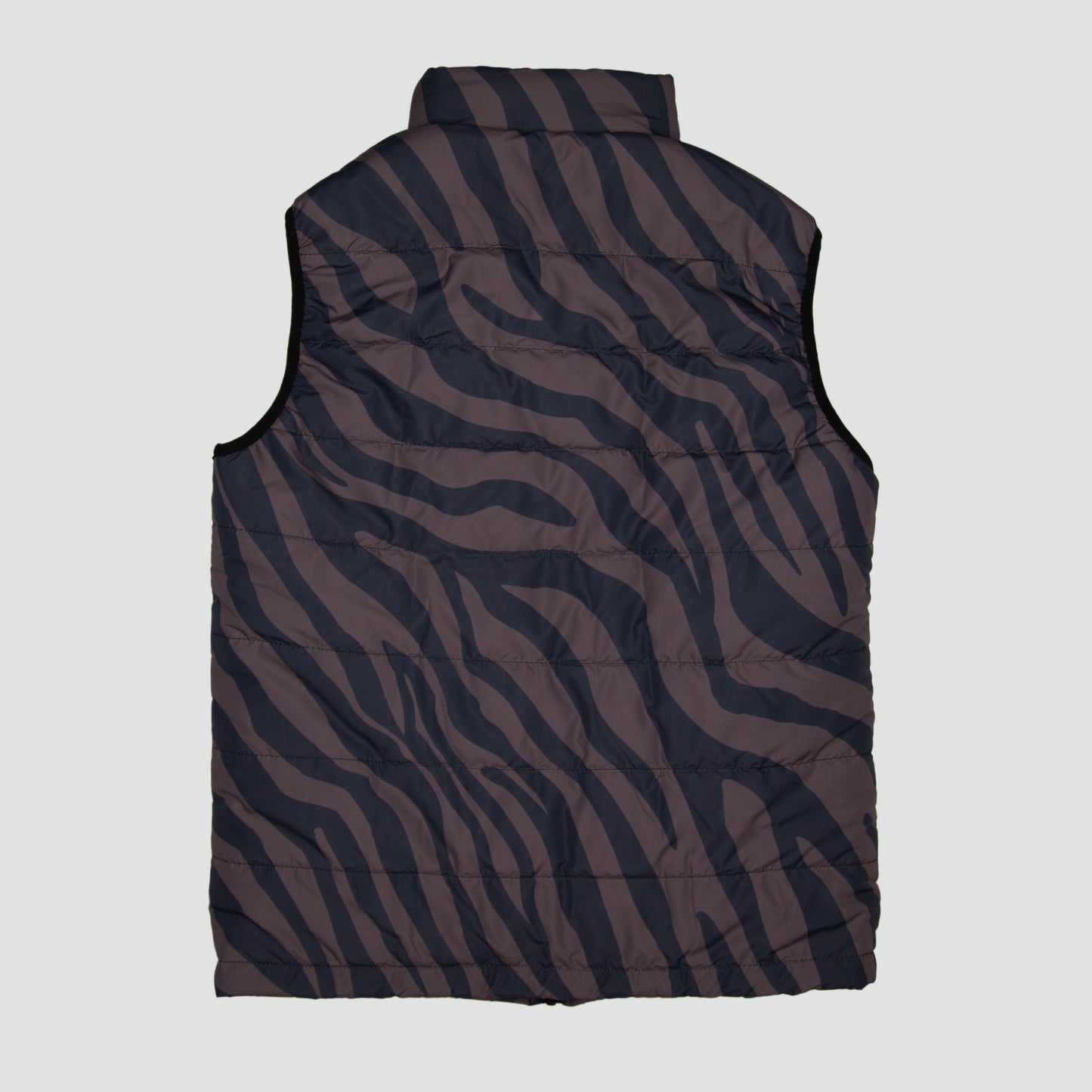Chocolate Zebra Unisex Puffer Vest Jacket