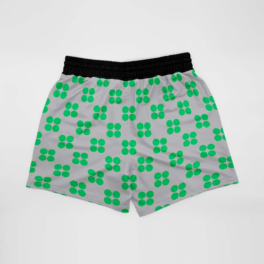 Contemporary Green Dots Men's Casual Athletic Shorts