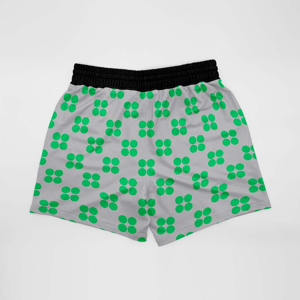 Contemporary Green Dots Mid Length Shorts