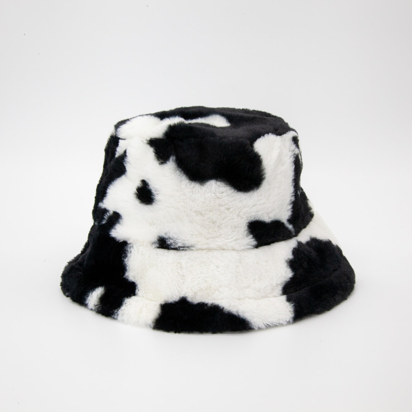 Load image into Gallery viewer, Cow Print Fluffy Bucket Hat
