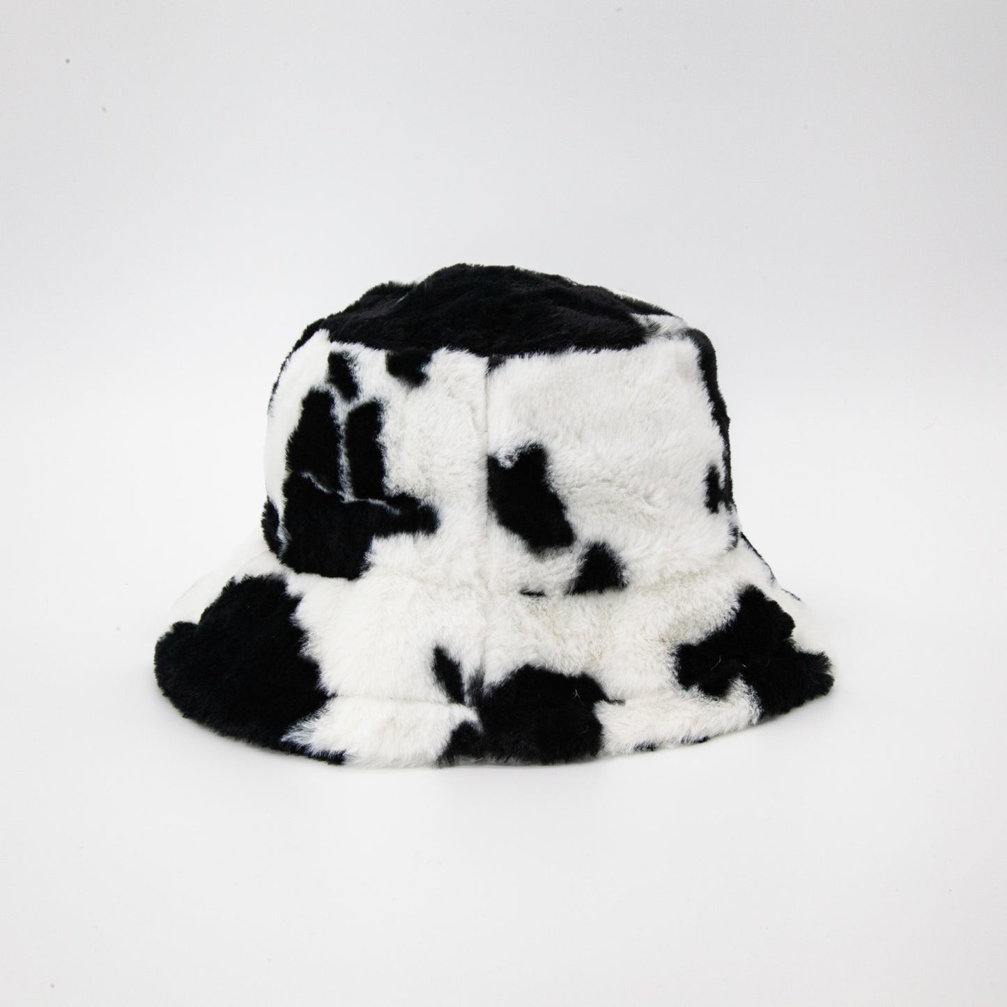 Load image into Gallery viewer, Cow Print Fluffy Bucket Hat
