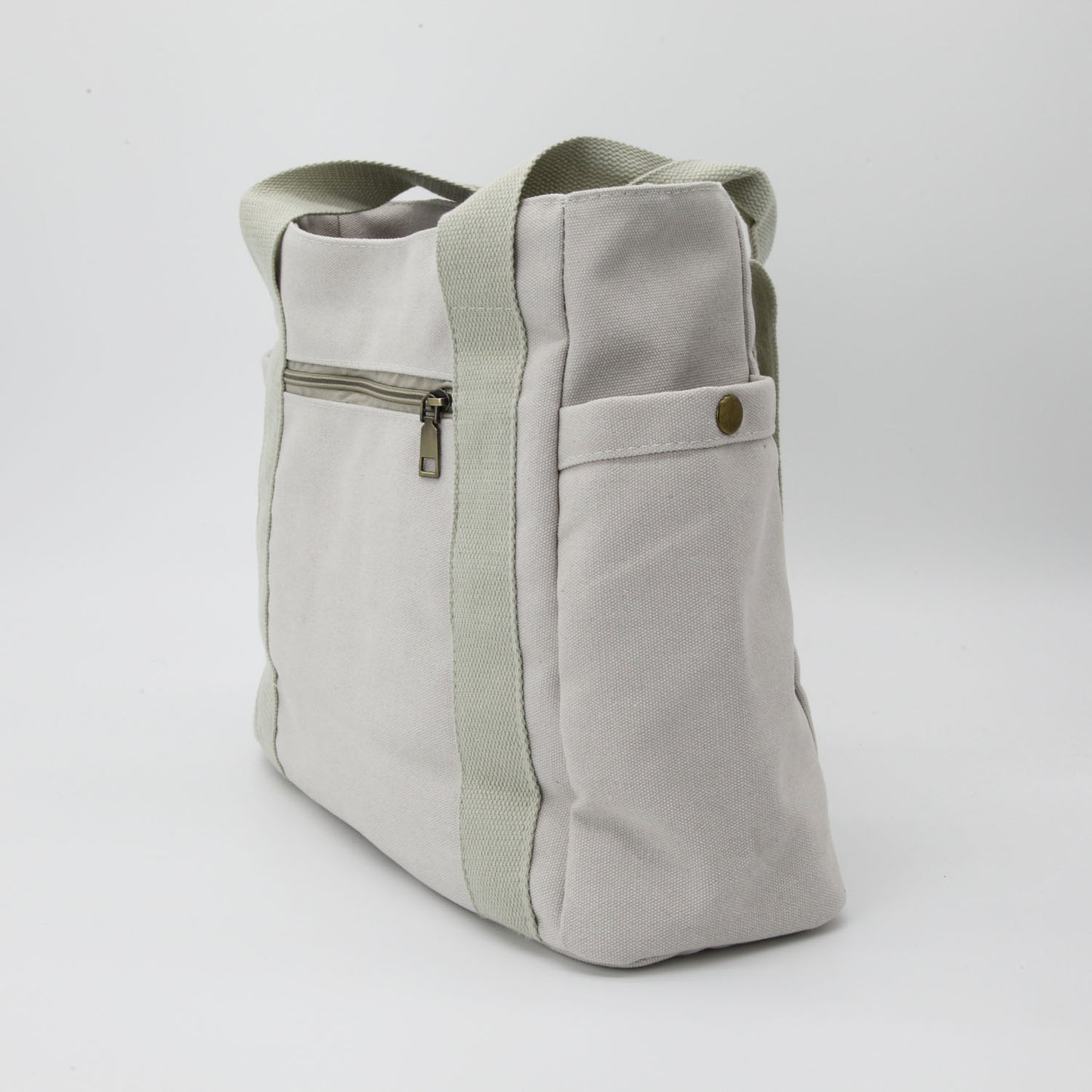 Delfonics Canvas Tote Bag - 8 Pockets - Beige - Large – Bunbougu