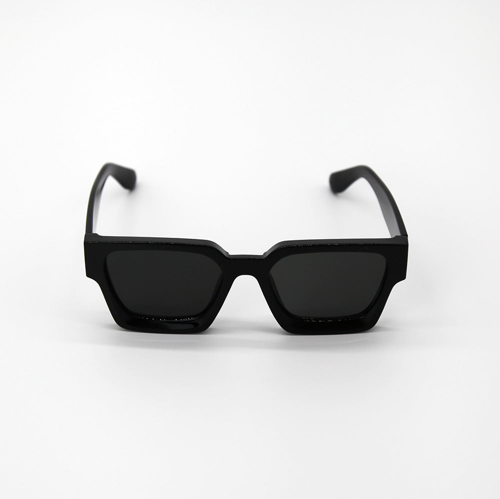 Emery Small Square Frame Sunglasses in Black