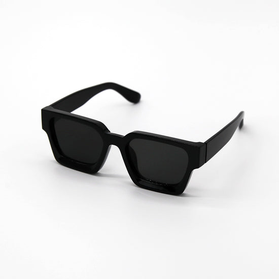 Emery Small Square Frame Sunglasses in Black