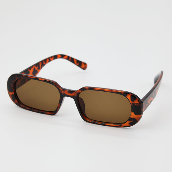 Nova Oval Leopard Print Sunglasses