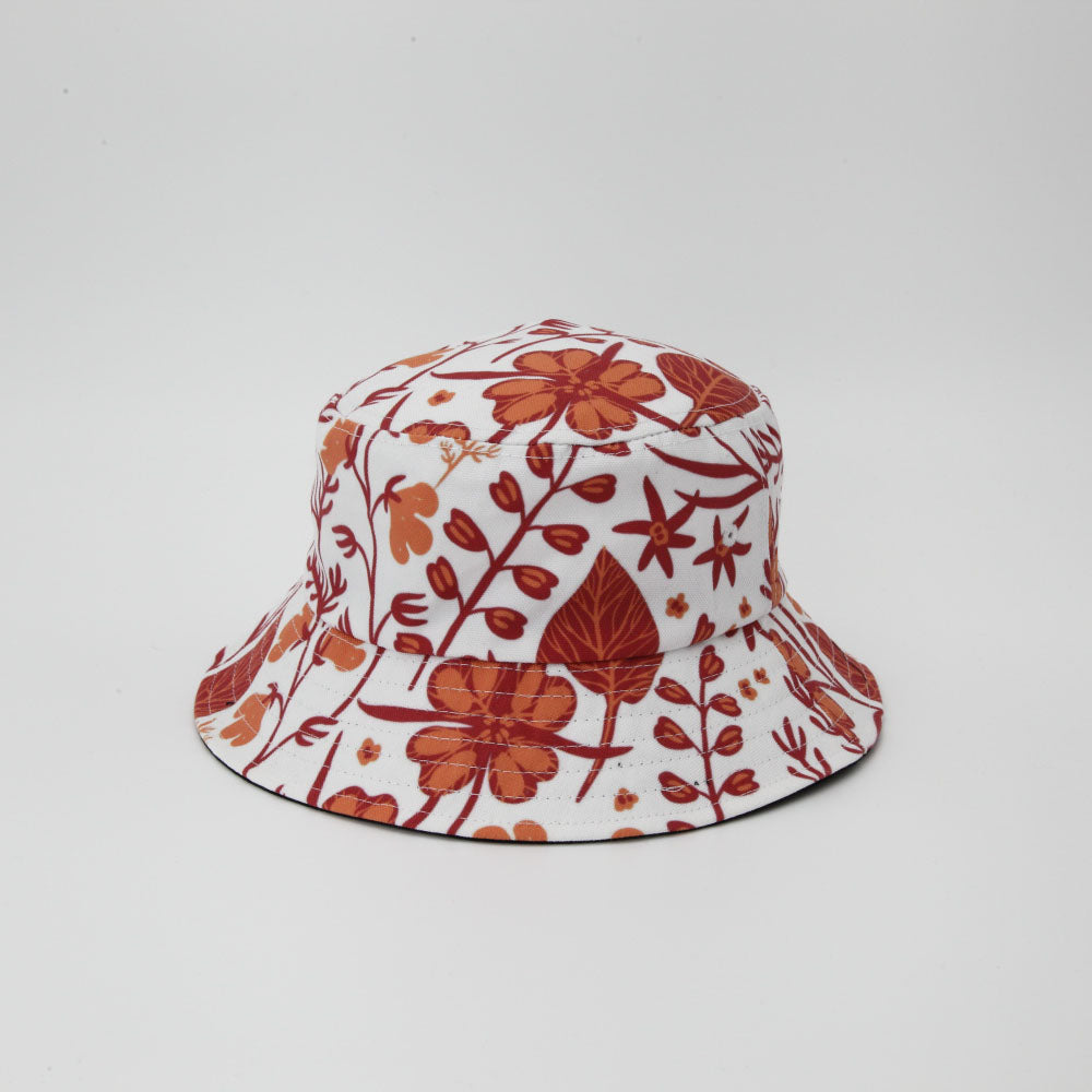 Orange Retro Garden Bucket Hat