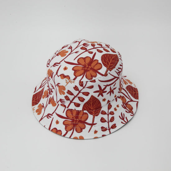 Orange Retro Garden Bucket Hat