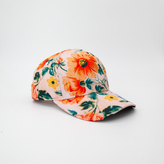 Peach Flowers Snapback Cap