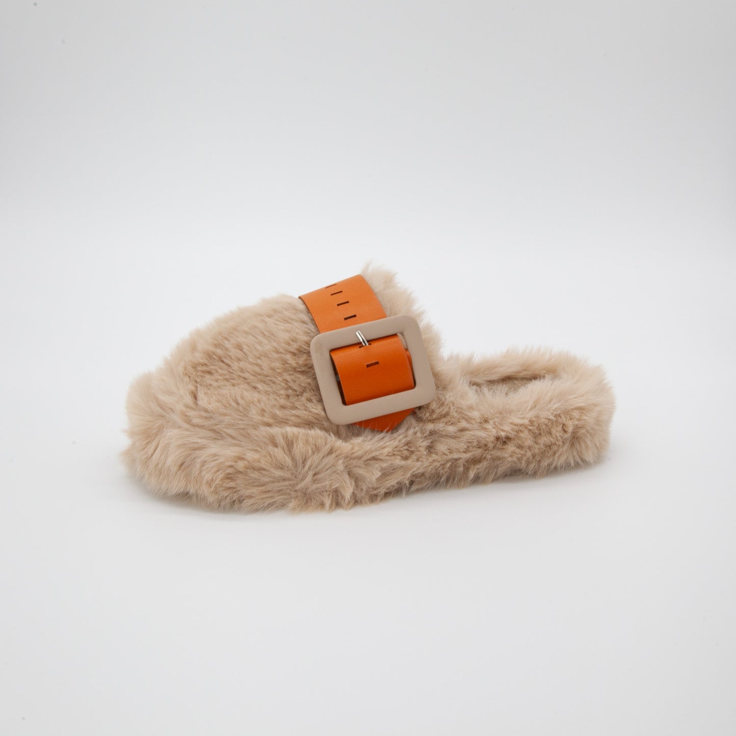 Load image into Gallery viewer, Sammie Fluffy Slippers in Khaki
