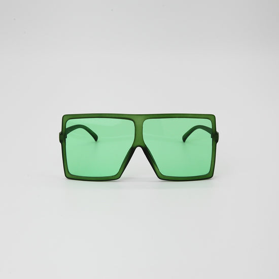 Load image into Gallery viewer, Stella Oversized Fashion Square Sunglasses in Green
