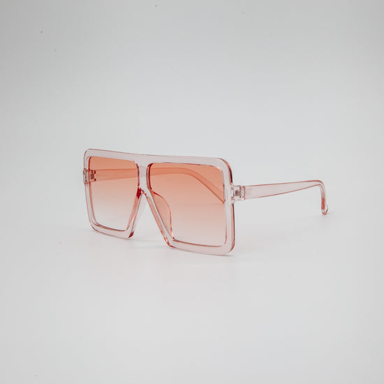 Stella Oversized Fashion Square Sunglasses in Pink