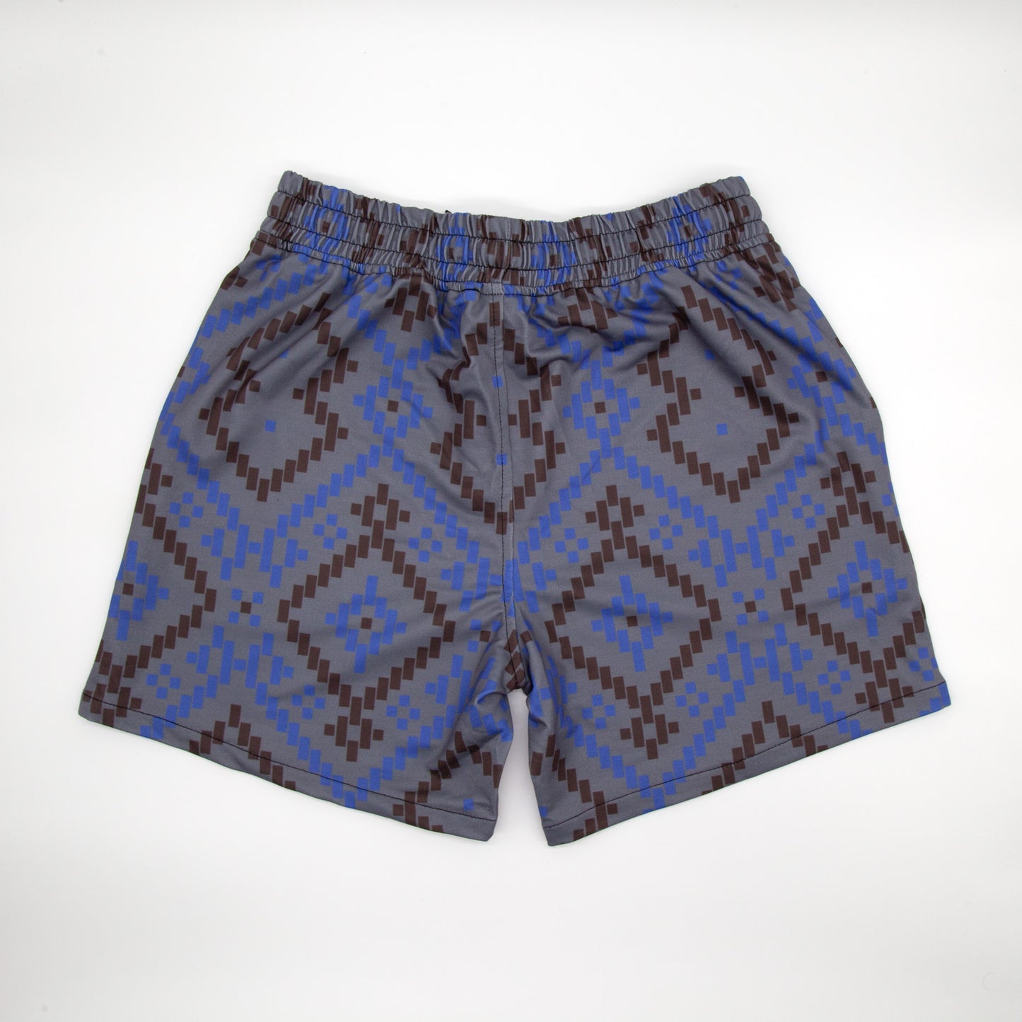 Storm Blue Aztec Mid Length Shorts