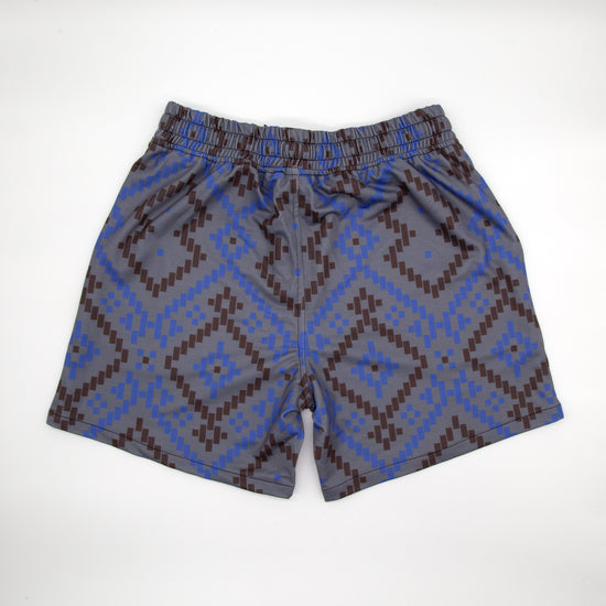 Storm Blue Aztec Men's Casual Athletic Shorts