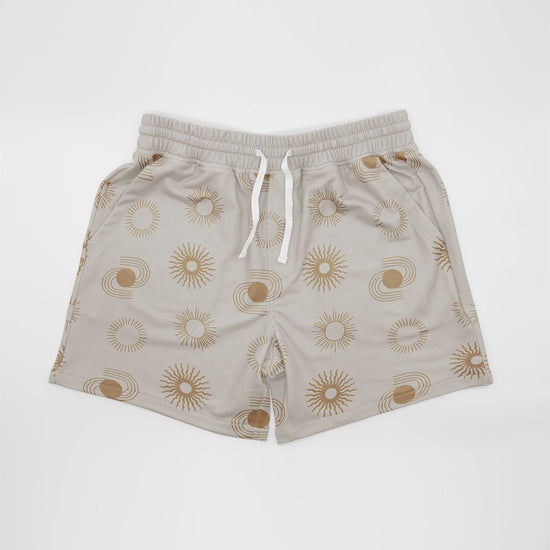 Sun Print Mid Length Shorts