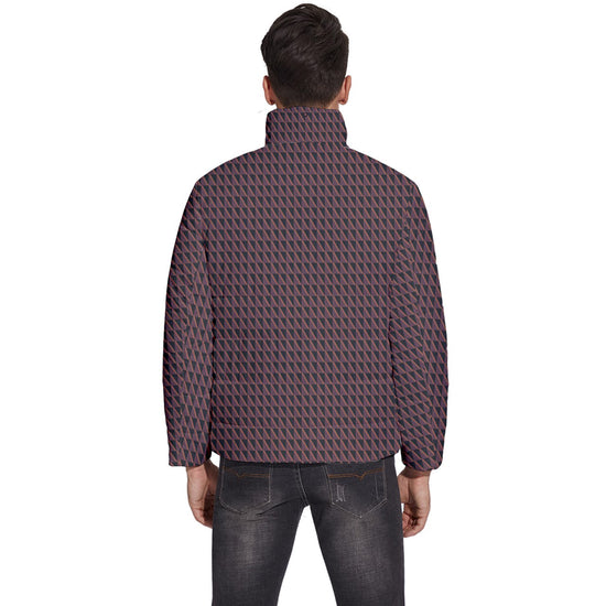Terracotta Peaks Men's High Collar Puffer Jacket
