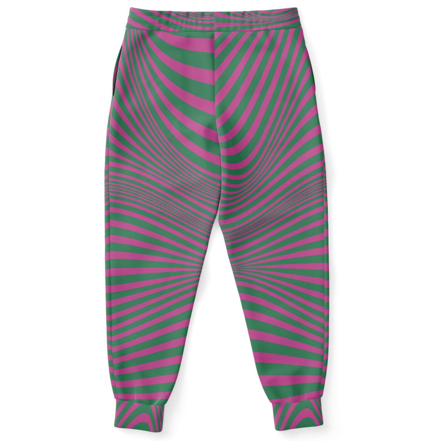 Fuchsia & Green Optical Unisex Fleece Joggers