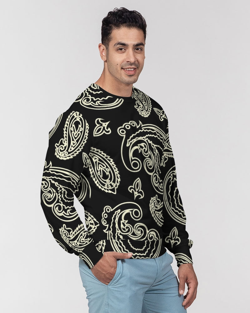 Load image into Gallery viewer, Black &amp;amp; Bone Paisley French Terry Pullover Sweatshirt
