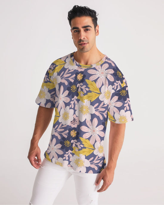 Purple Frisky Floral Men's Premium Heavyweight Tee