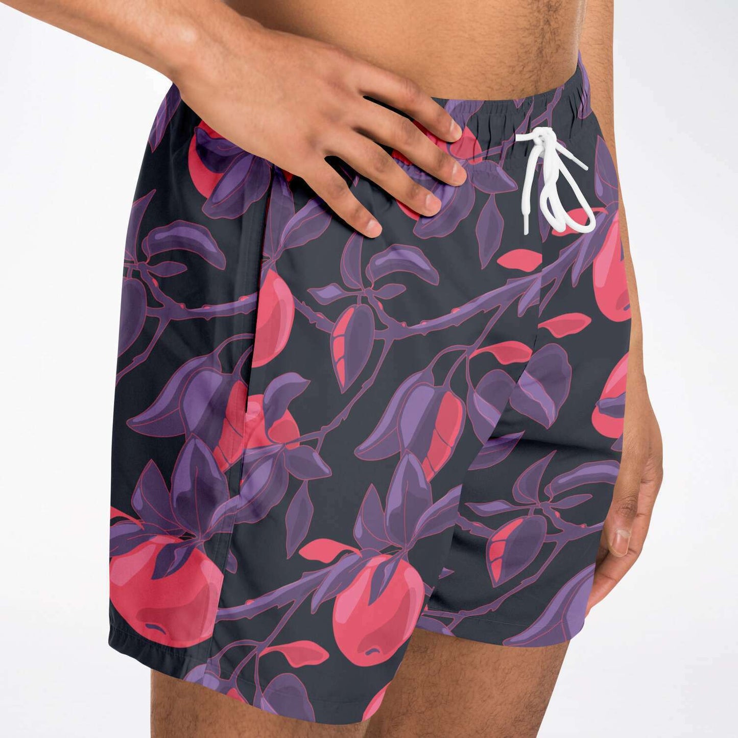 Load image into Gallery viewer, Fruit Tree Swim Shorts in Red/Charcoal
