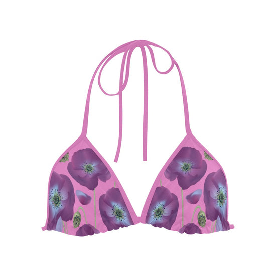 Load image into Gallery viewer, Violet Poppies Bikini Top
