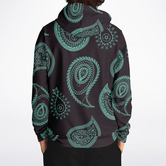 Mint Paisley Unisex Hoodie