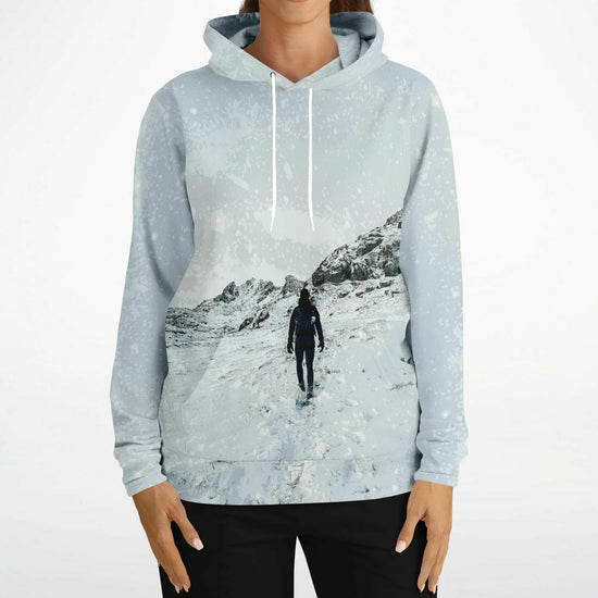 Snow Hiking Unisex Fleece Hoodie